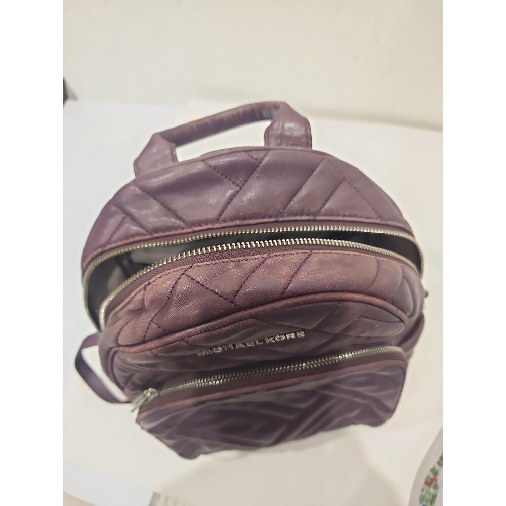 Michael Kors Abbey Medium Backpack in Plum / Purple is a stylish Soft Leather - Picture 5 of 16